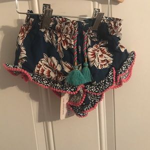 Matilda Jane shorts girls 2 light navy  beach NWT